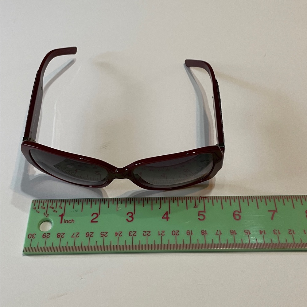 Burberry Burgundy Sunglasses with Stud Accents - Picture 10 of 11
